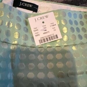 J.Crew Collection Mint Green Polka Dot Skirt / Size 10